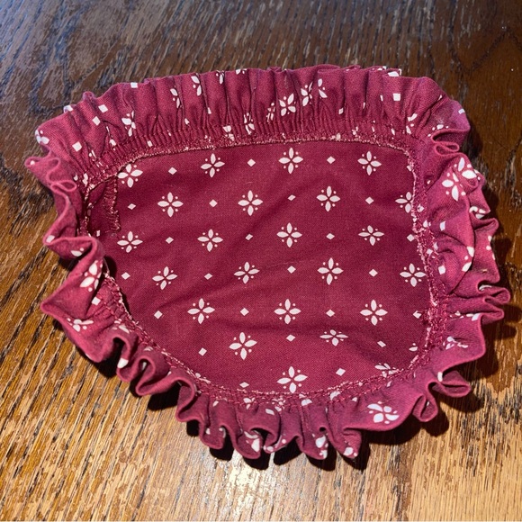 Longaberger Basket Liner Maroon Square Short 6”x1.75” EUC - Picture 2 of 4